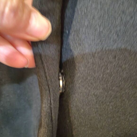 Covington Women's Black Polyester Removeable Faux Fur Collar Button Down Lined D - Picture 9 of 11